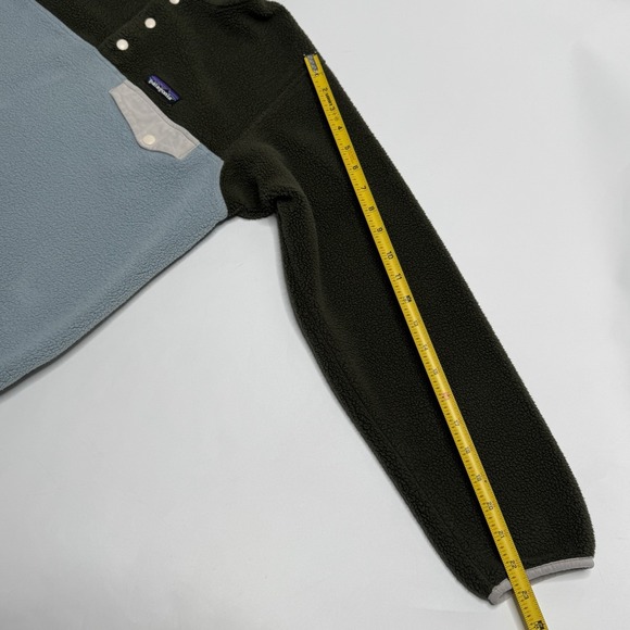 Patagonia Womens Lightweight Synchilla Snap-T Fleece Pullover Green Light Blue S - Picture 8 of 11